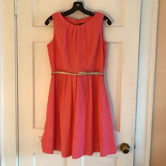 Ellen Tracy | Dresses | Ellen Tracy Sleeveless Pleated Linen Dress |  Poshmark